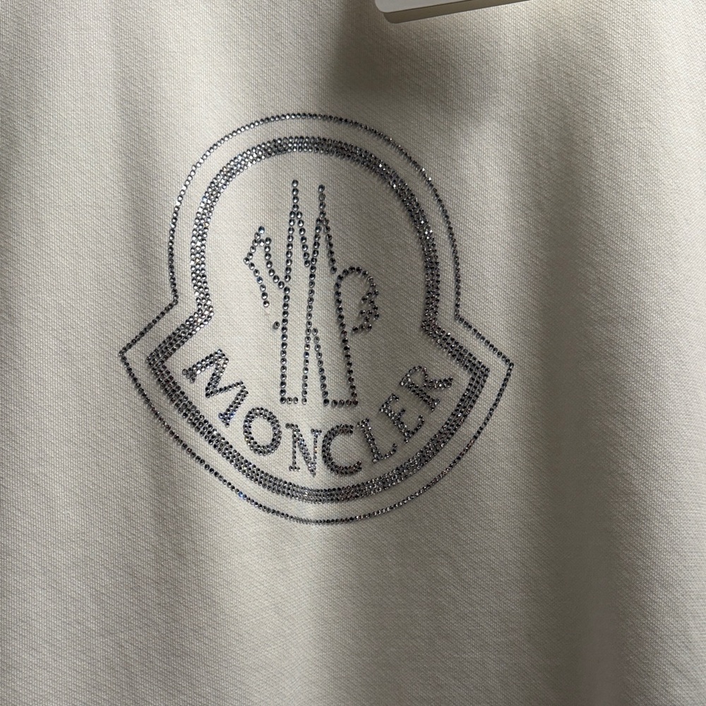 Moncler Women's Cream Crew Neck Sweater - Picture 4 of 4